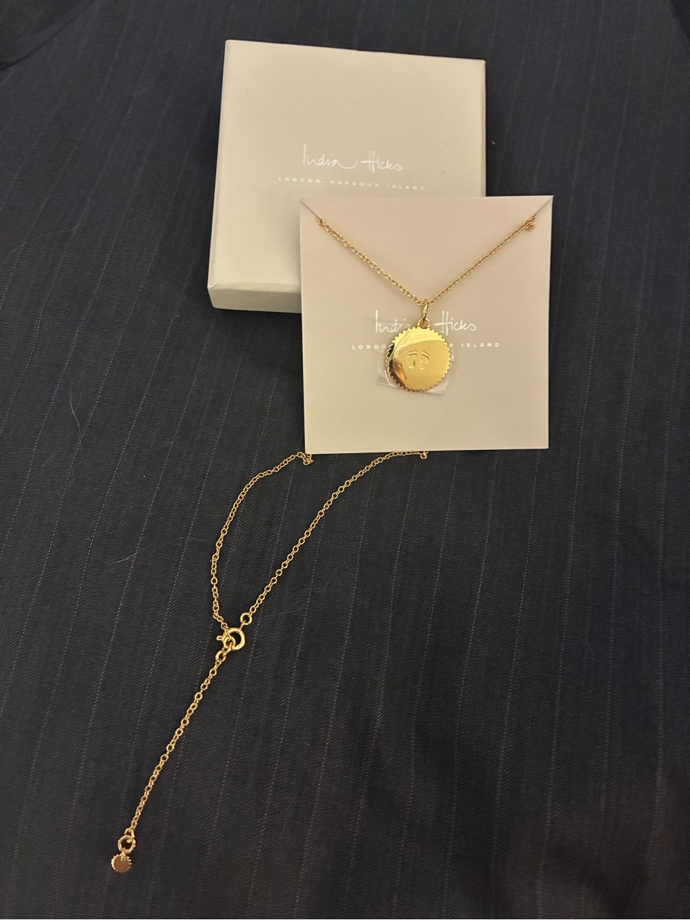 NIB India Hicks Baby Feet Token w/ Chain